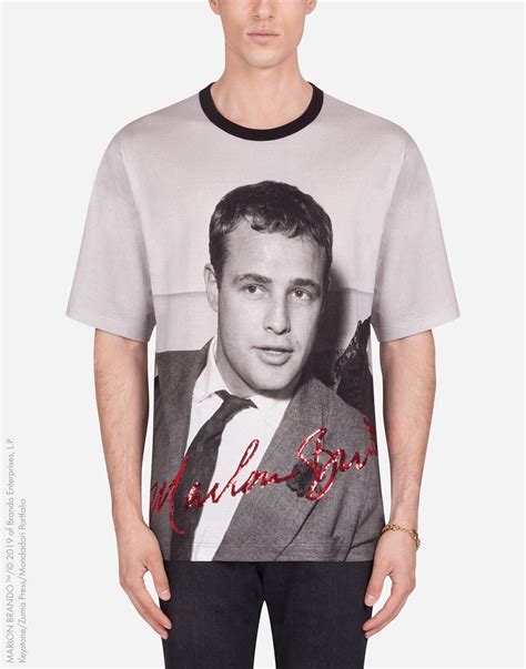 t shirt dolce gabbana marlon brando|Cotton t.